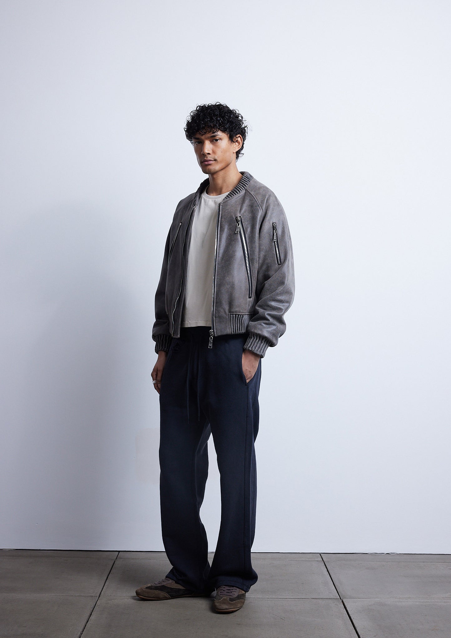 Cracked Leather Bomber