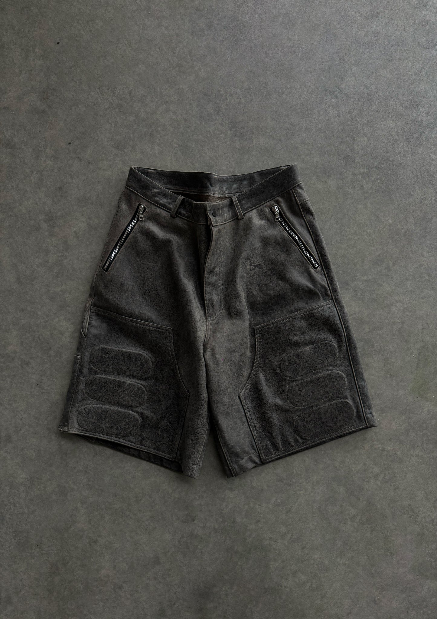 Motor Leather Shorts
