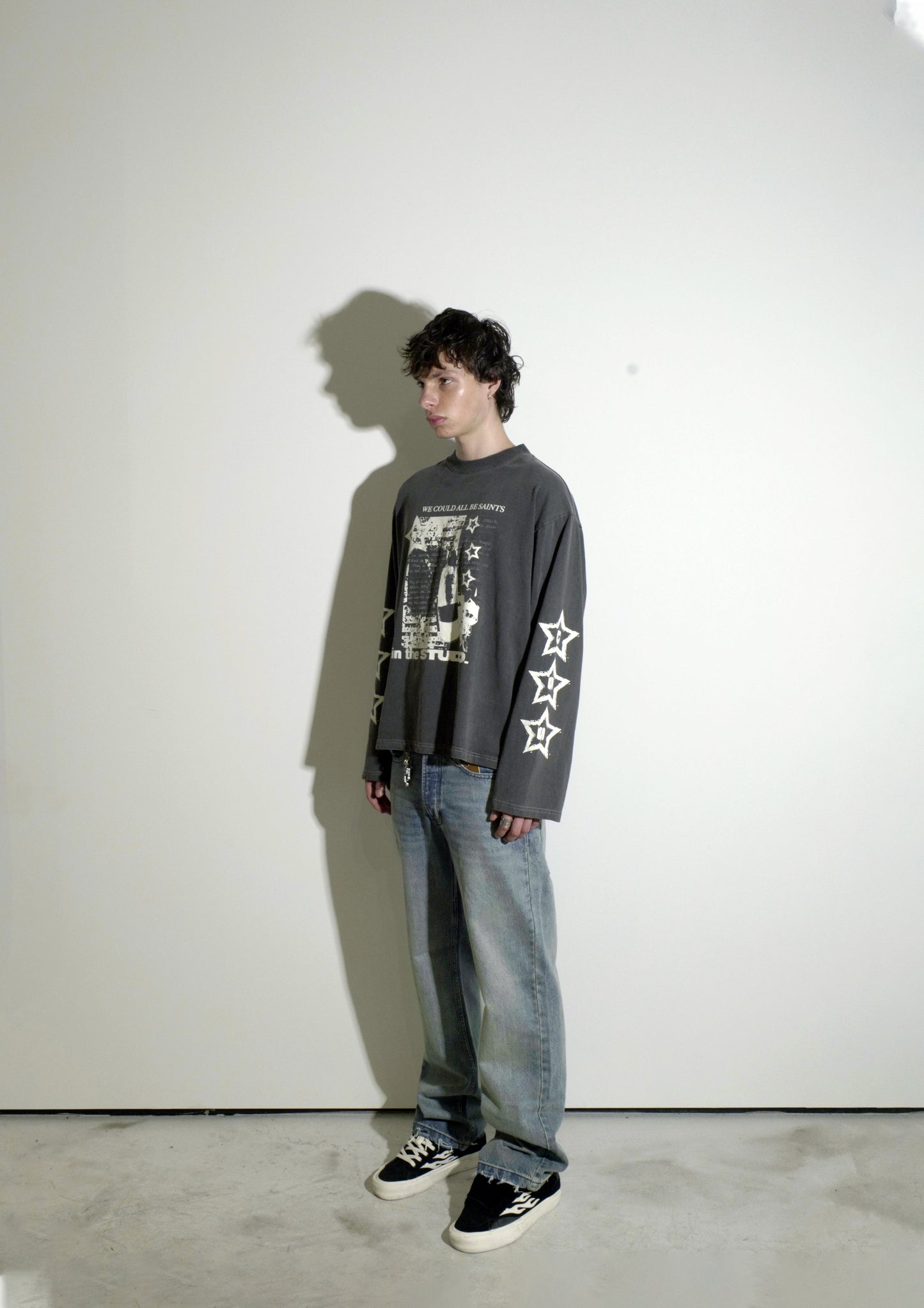 L/S Studio Saints Tee - Washed Grey