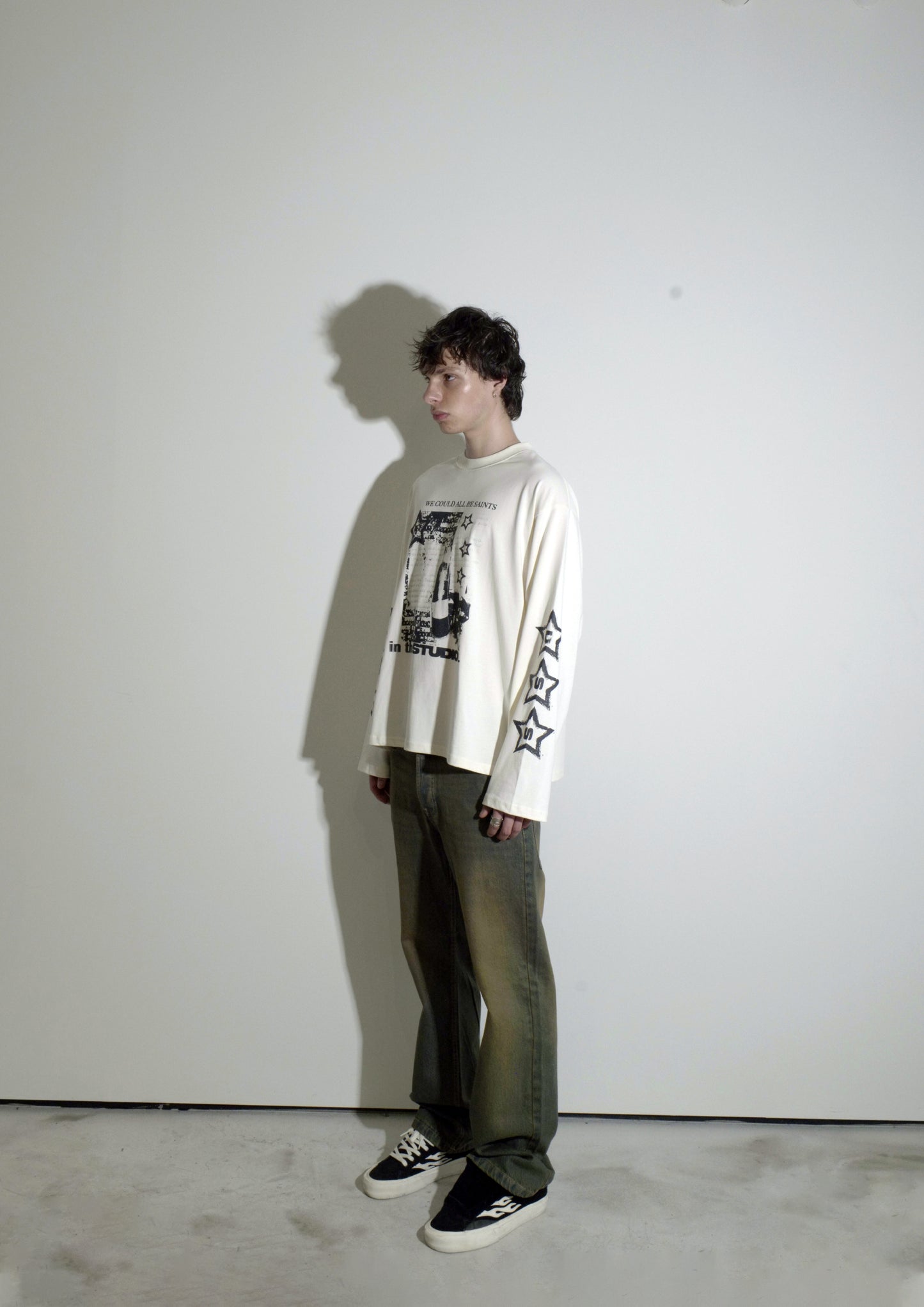 L/S Studio Saints Tee - Chalk White