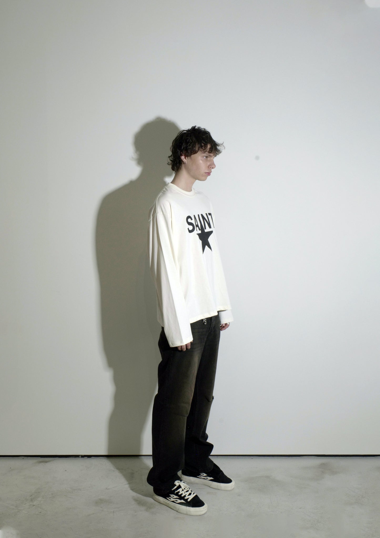 L/S Saint Star Tee - Chalk White