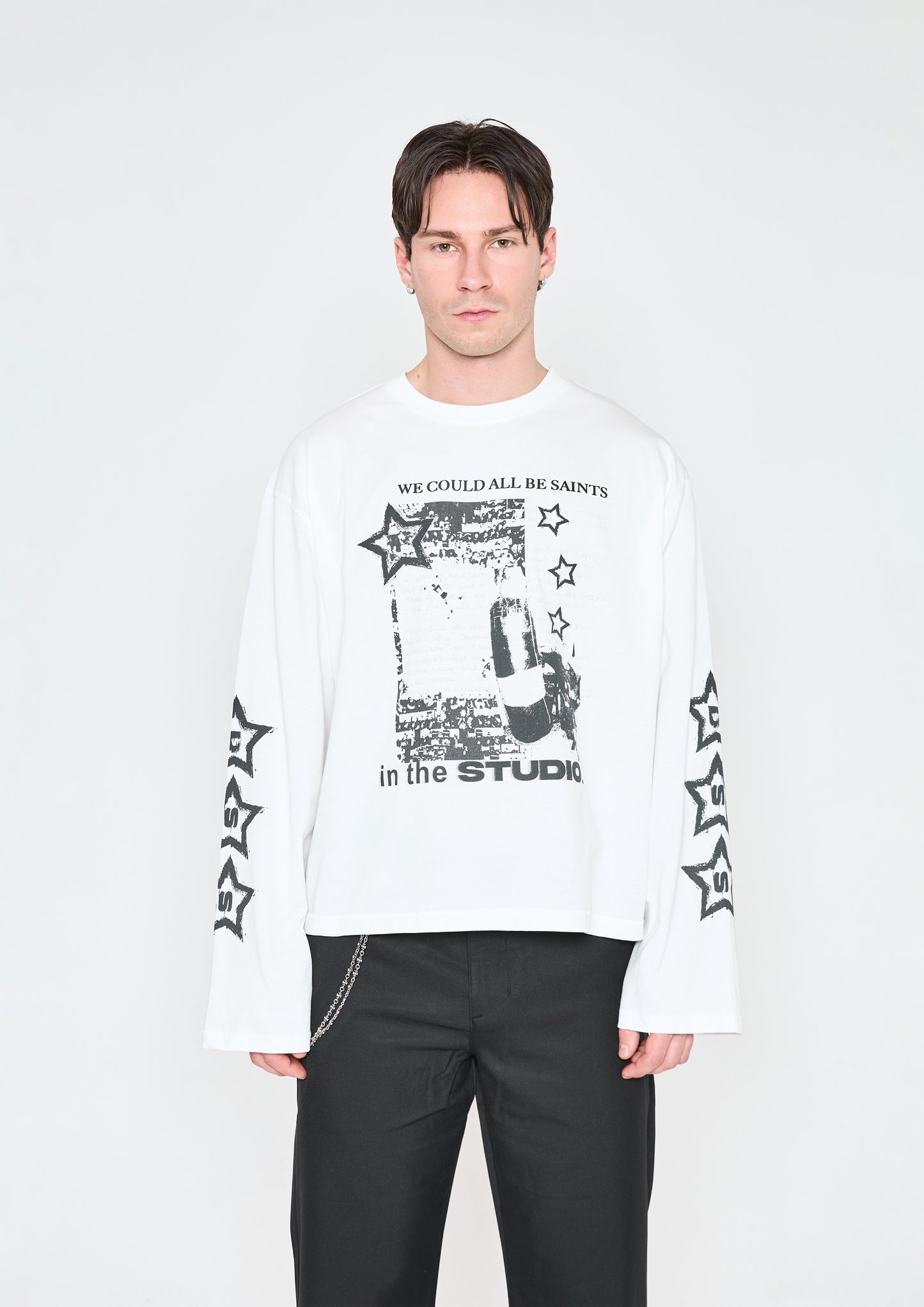 L/S Studio Saints Tee - Chalk White
