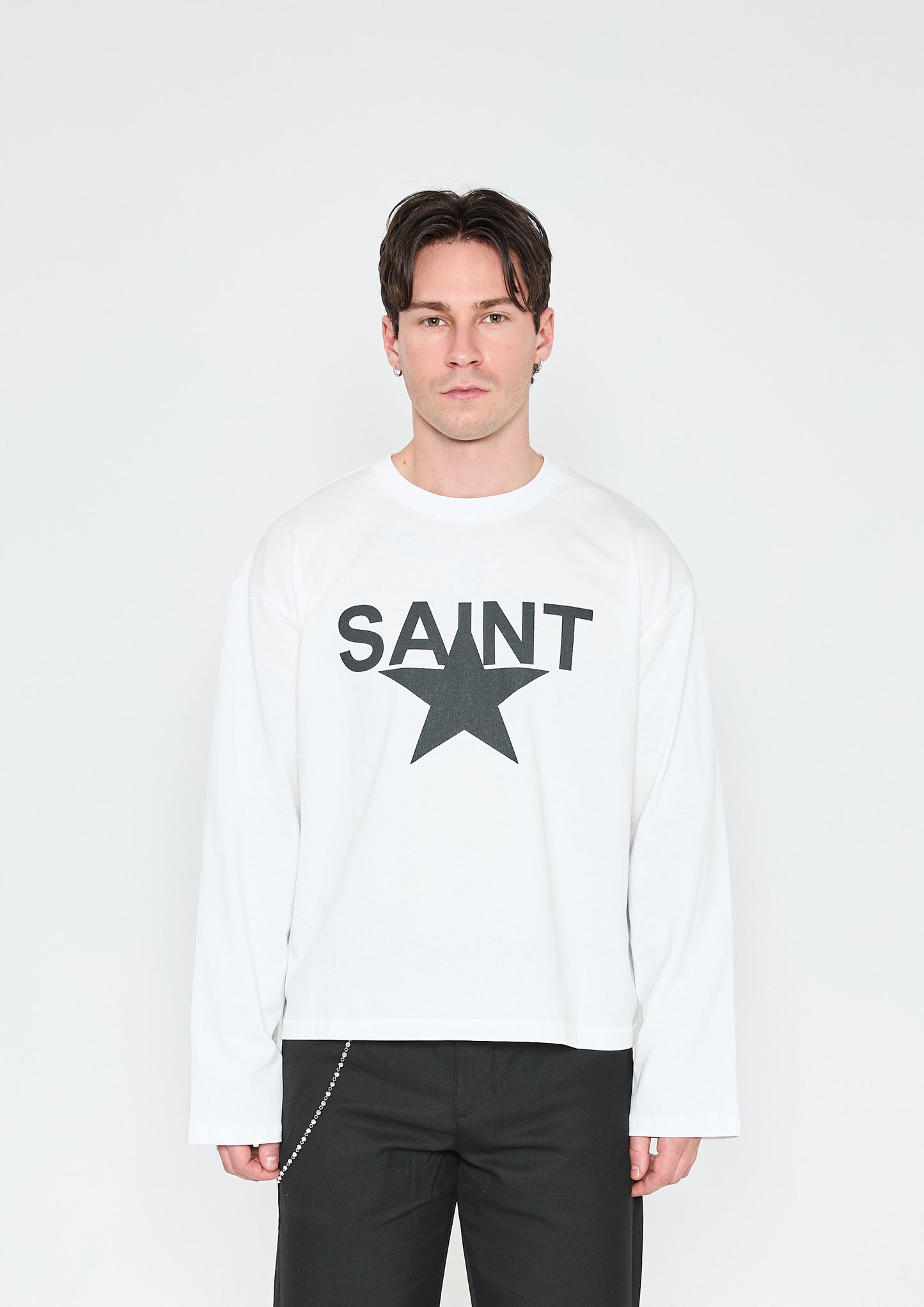 L/S Saint Star Tee - Chalk White
