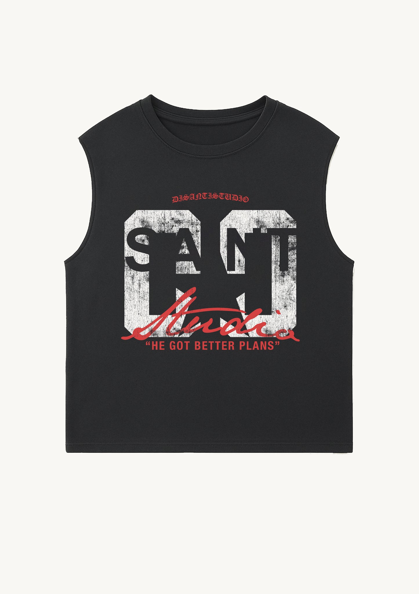Better Plans Sleeveless Tee - Washed Grey