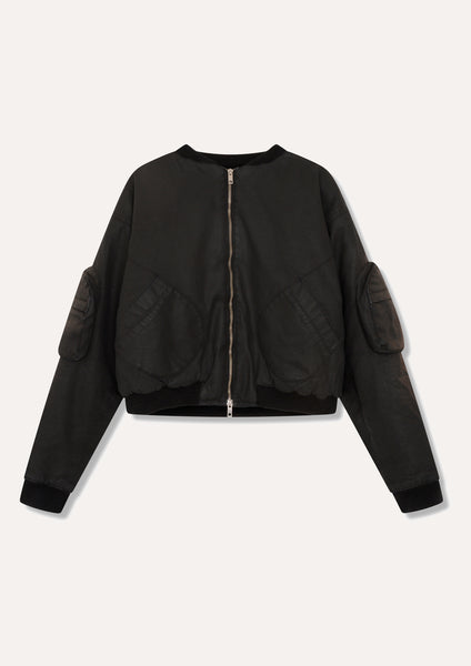 Waxed Denim Bomber