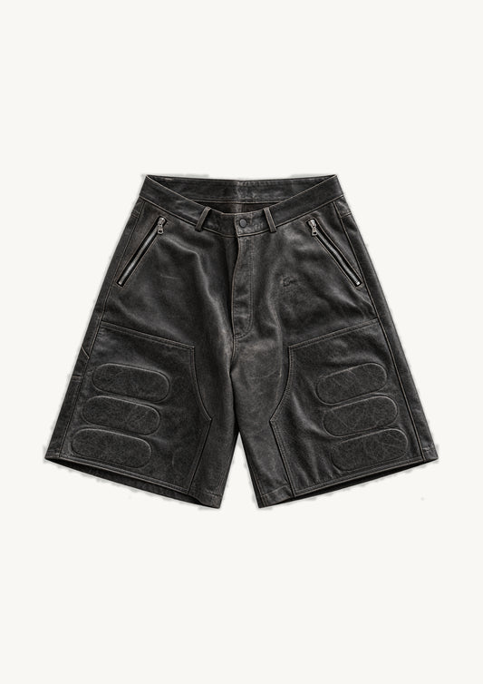 Motor Leather Shorts