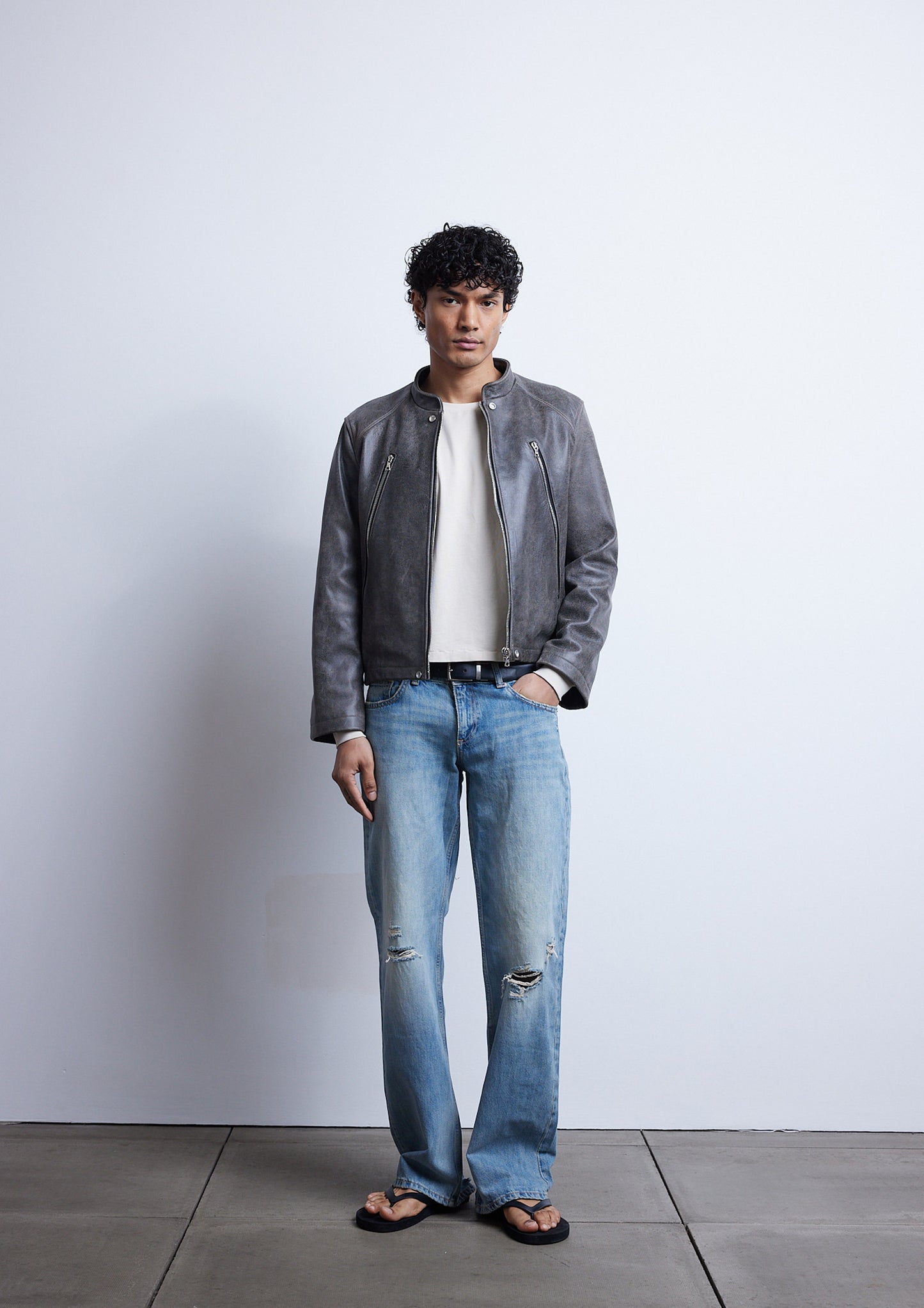 Cracked Leather Biker