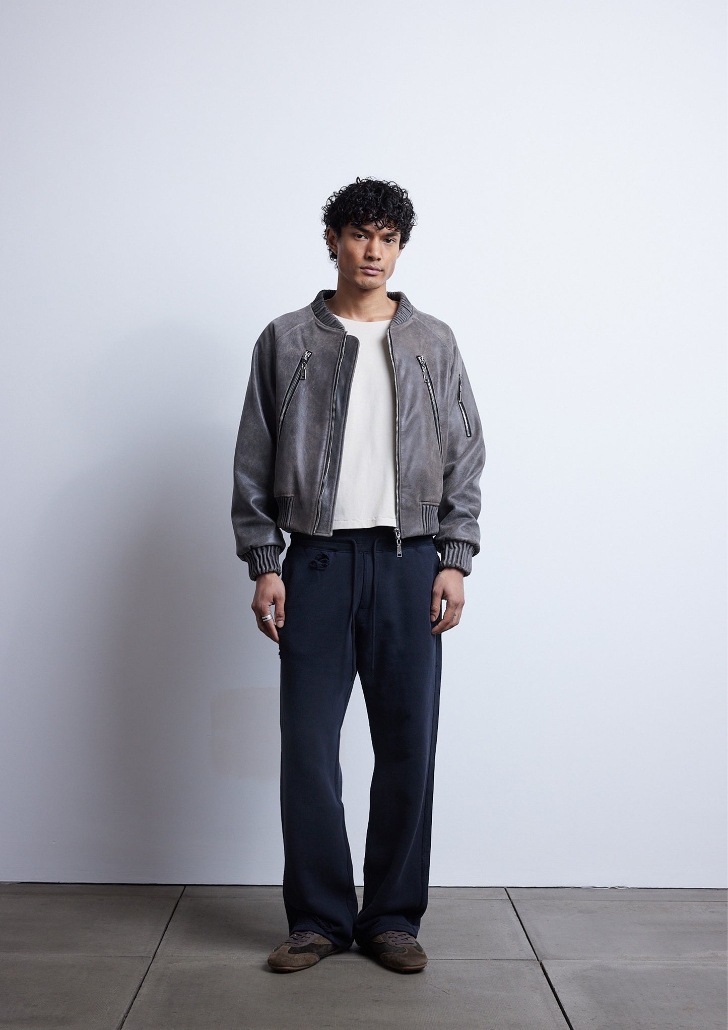 Cracked Leather Bomber