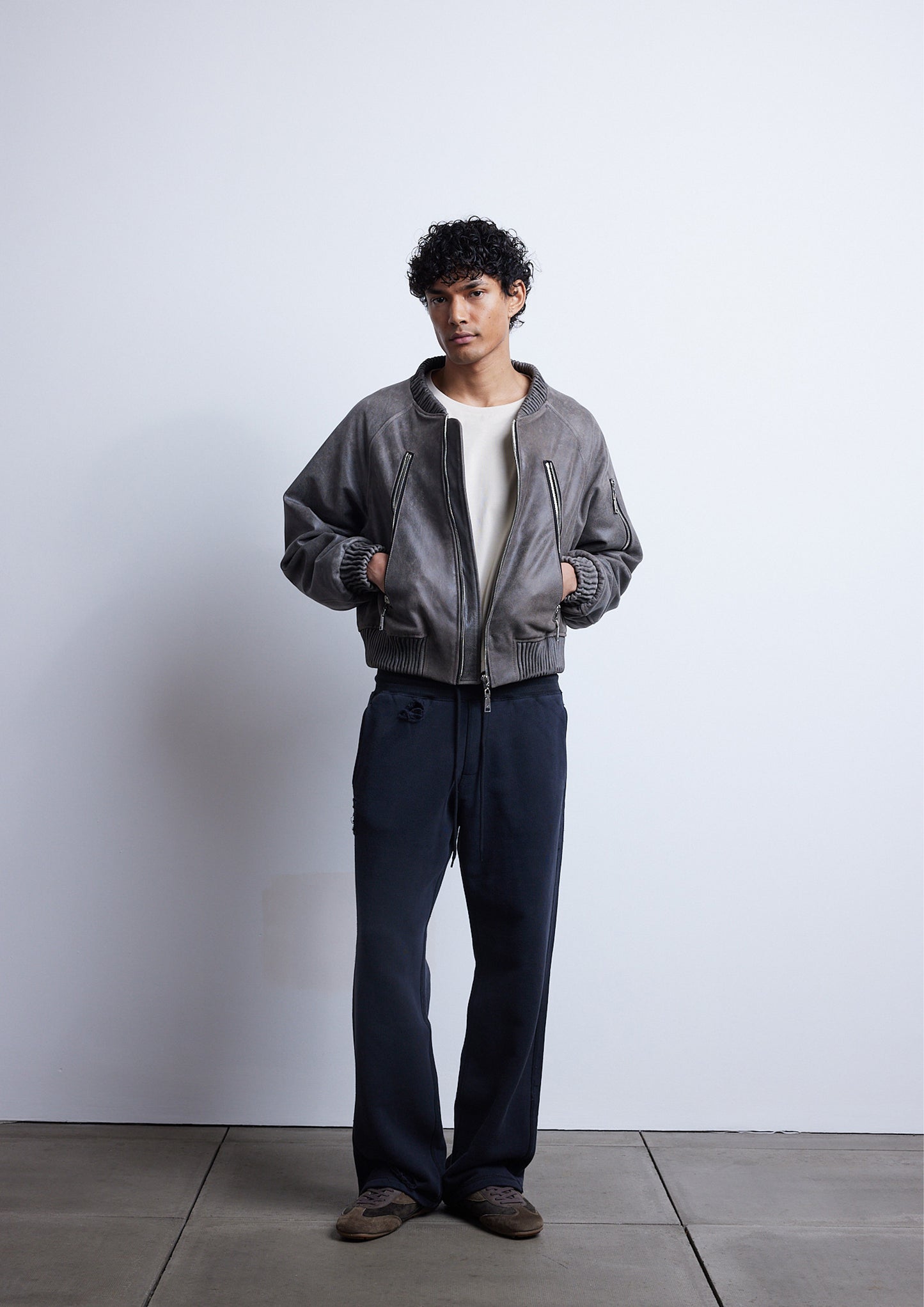 Cracked Leather Bomber