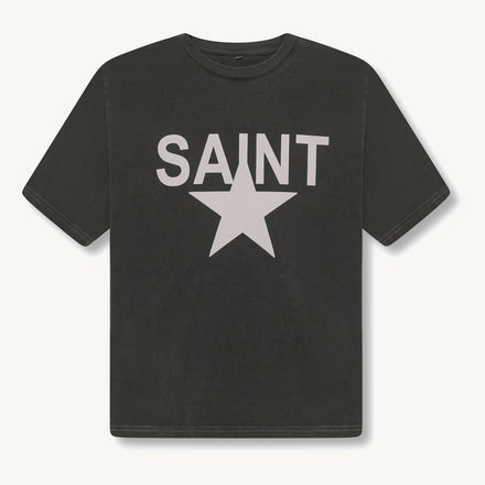 Heavyweight Saint Star Tee - Washed Grey