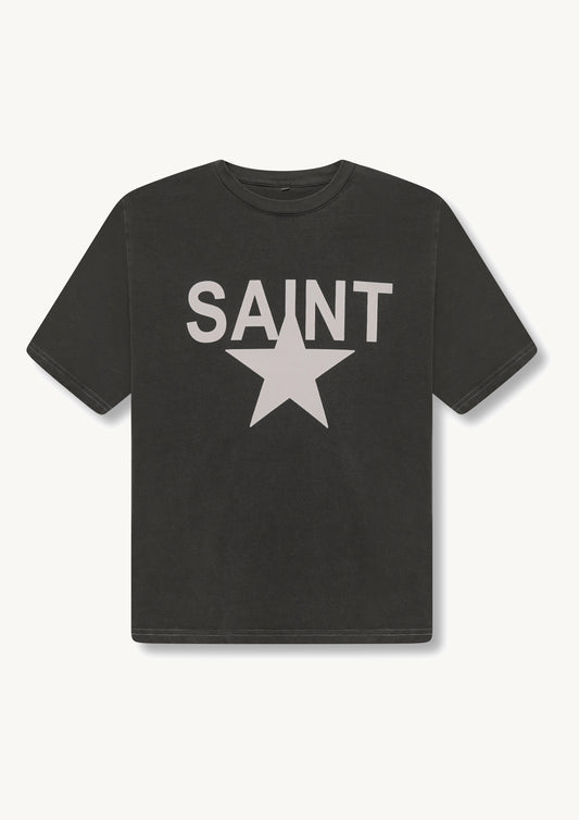 Heavyweight Saint Star Tee - Washed Grey