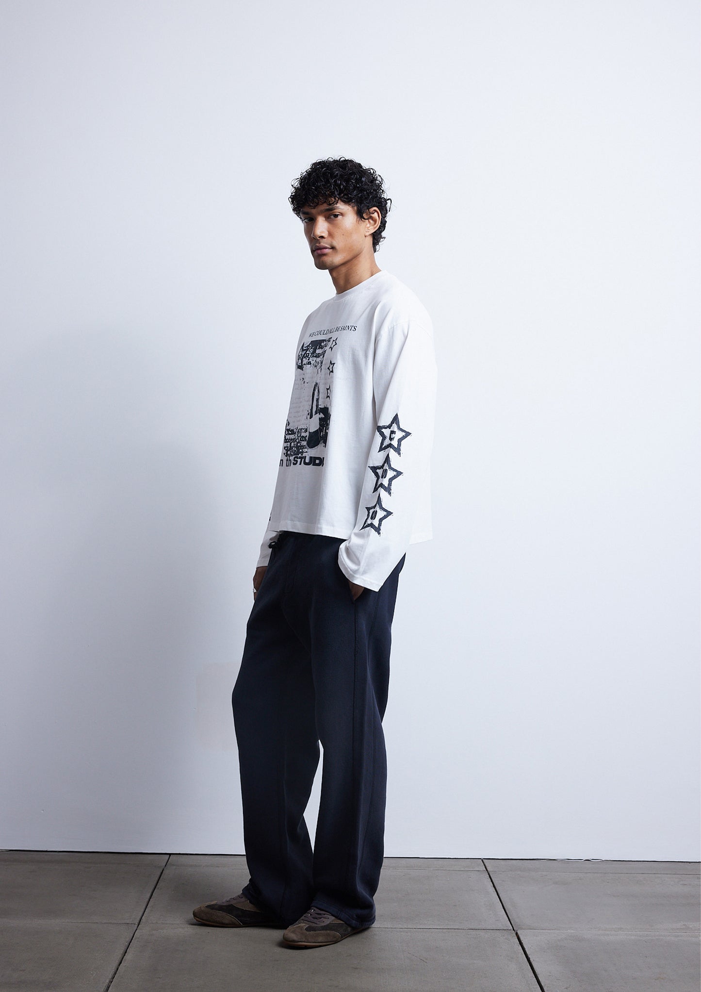 L/S Studio Saints Tee - Chalk White