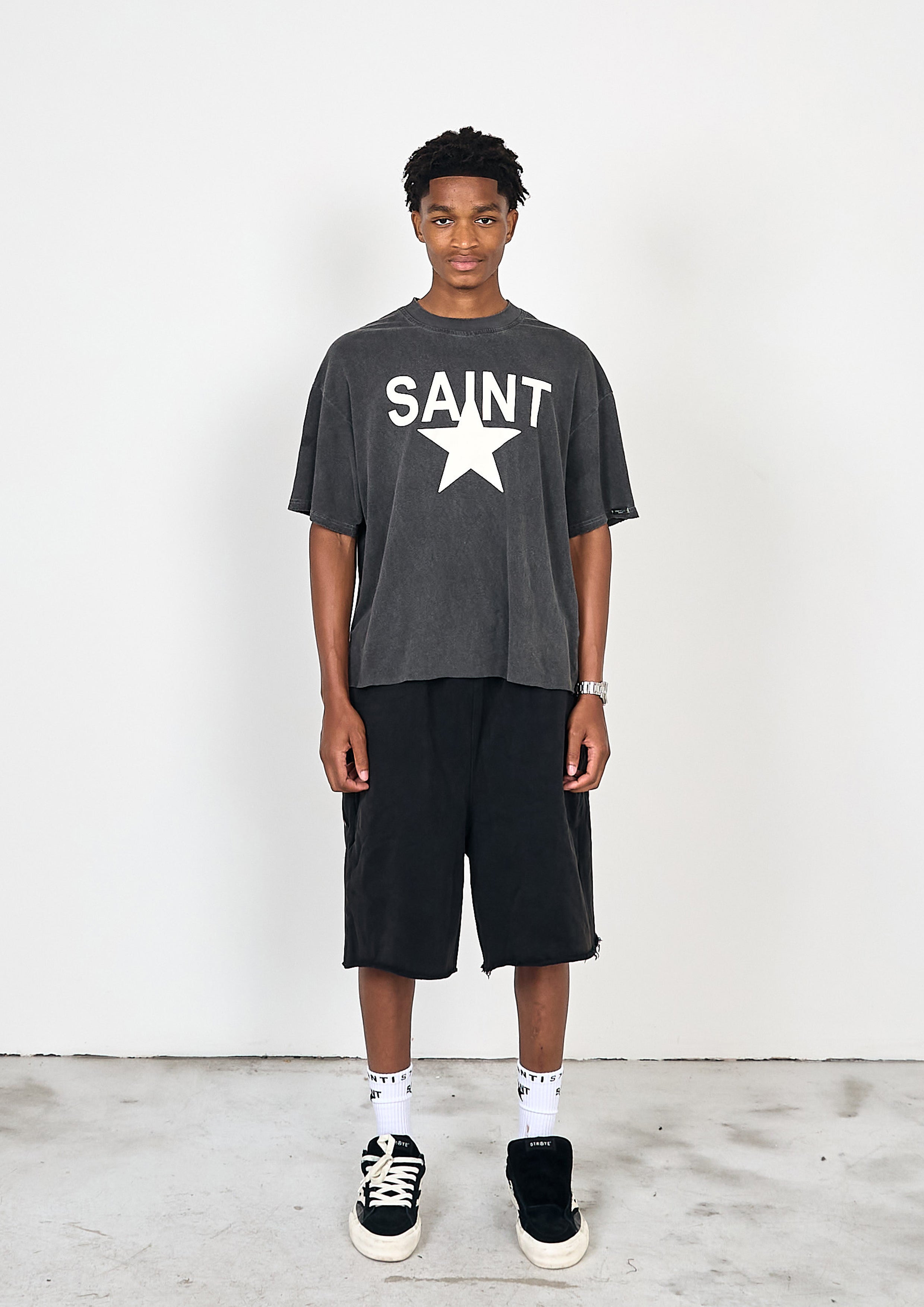 Lightweight Saint Tee - Washed Grey