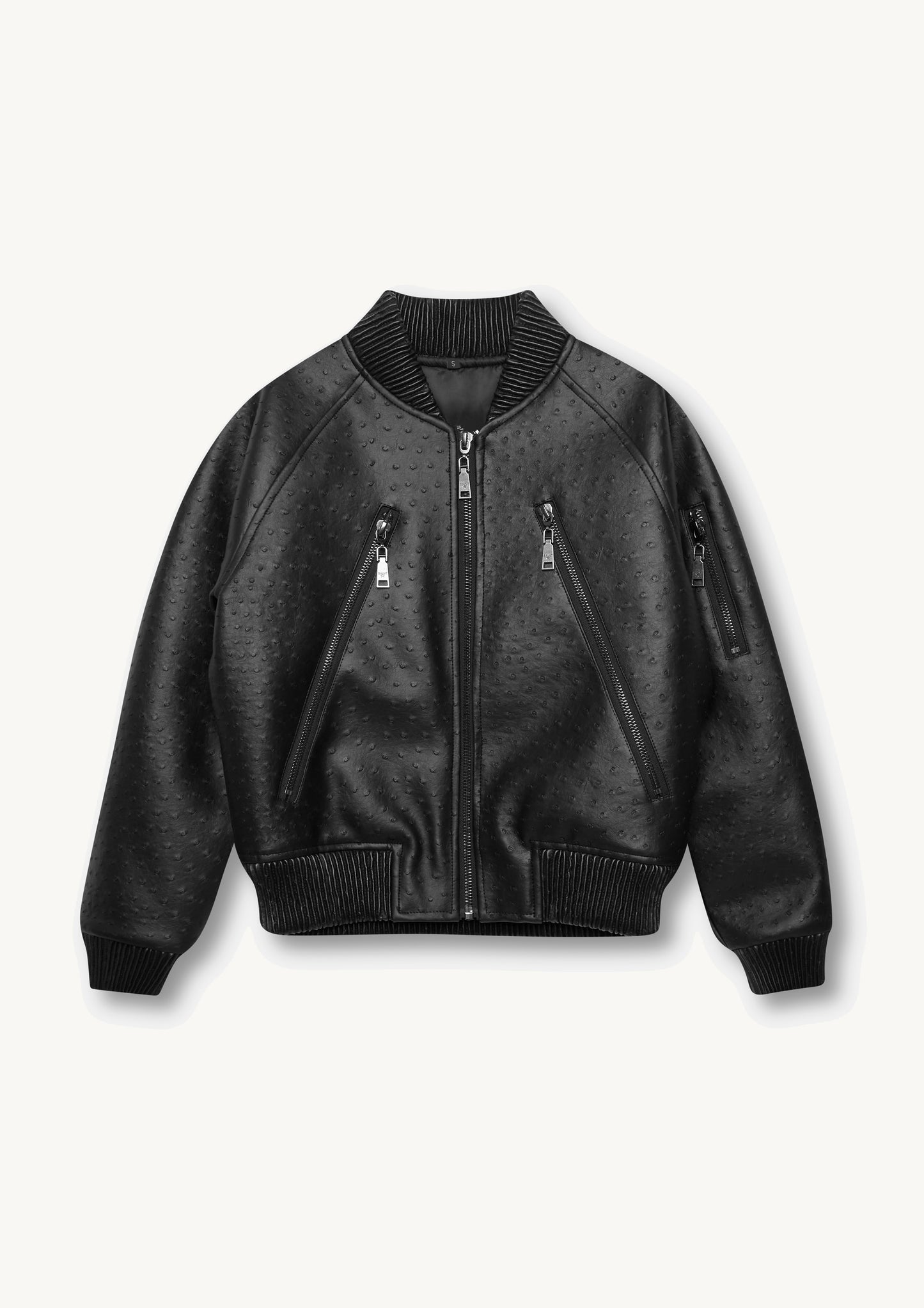 Ostrich Leather Bomber