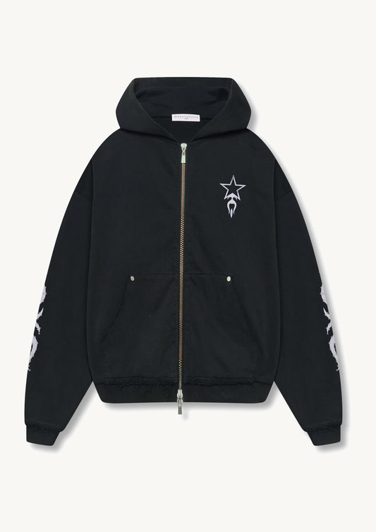 Rhinestone Star Flame Hoodie