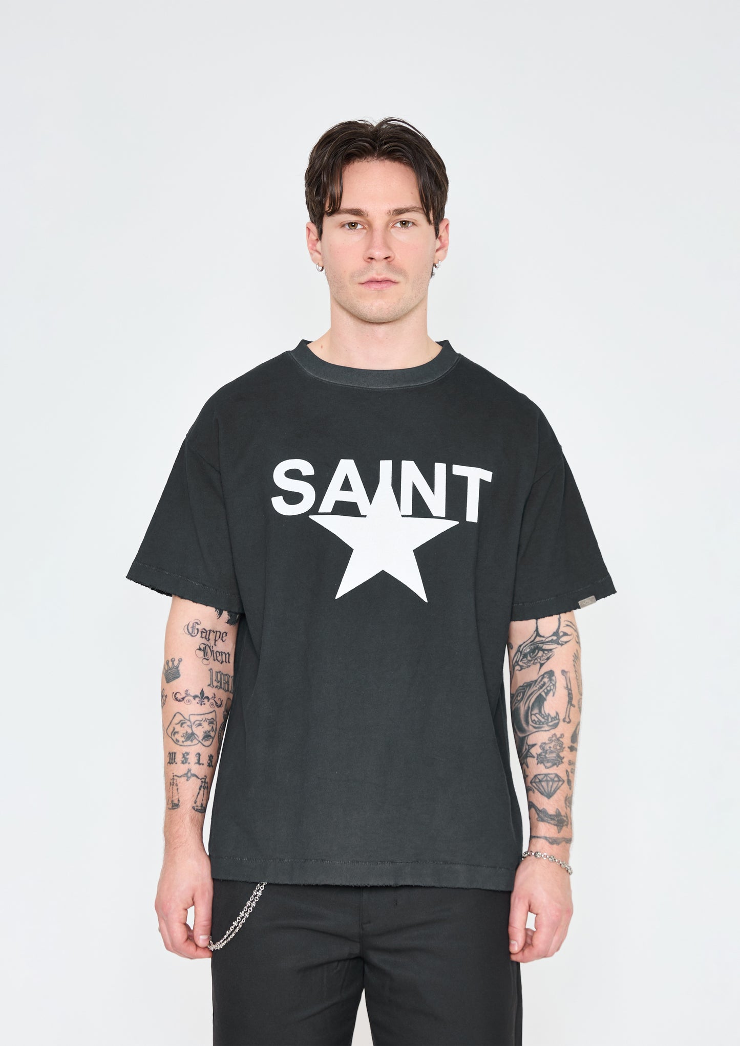 Heavyweight Saint Star Tee - Black