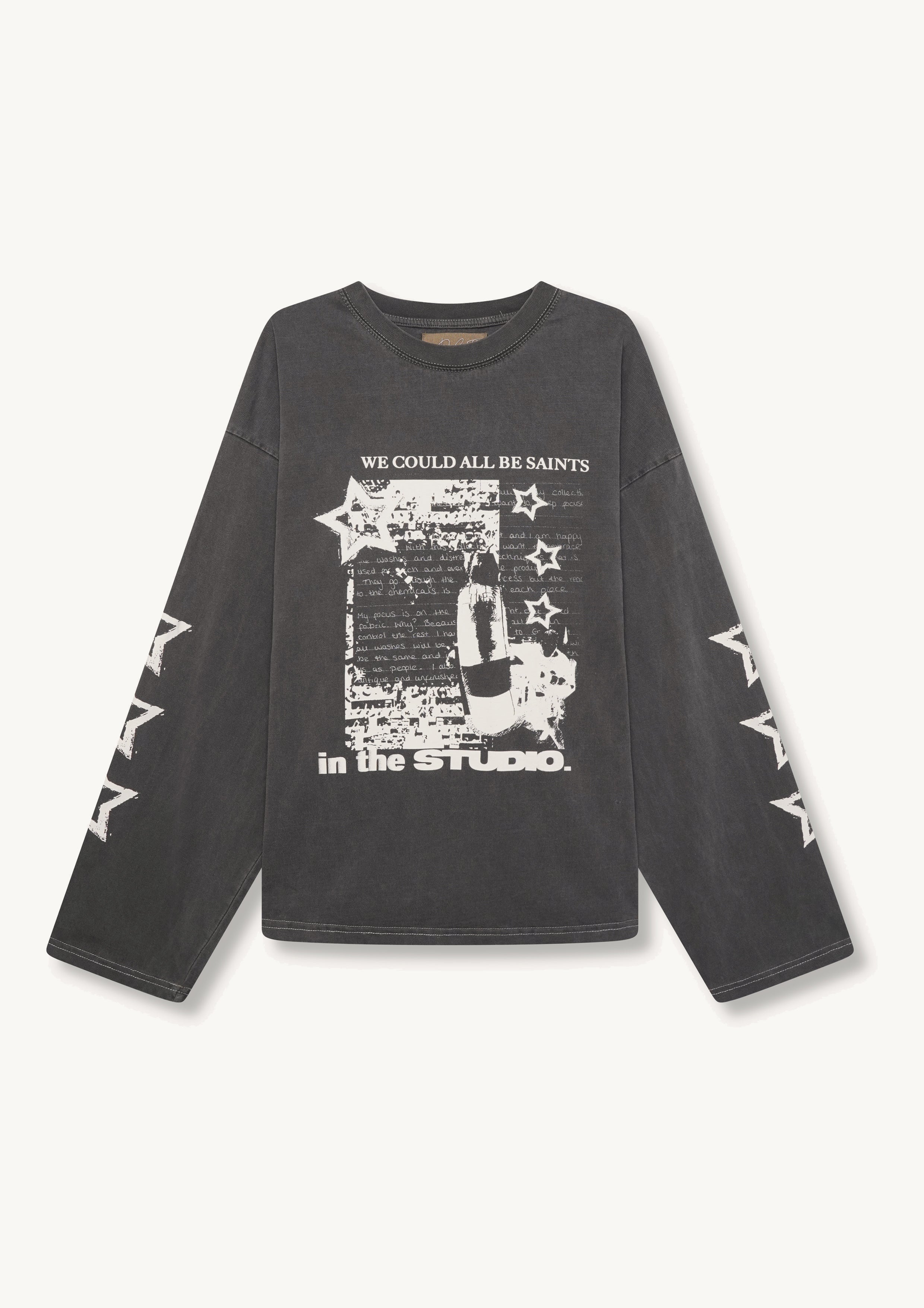 L/S Studio Saints Tee - Washed Grey