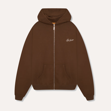 Brown Classic Zip Hoodie