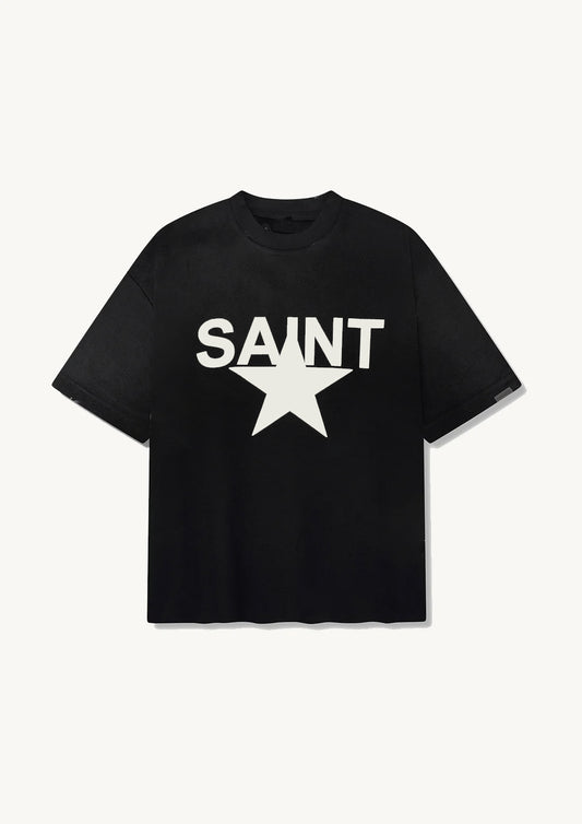 Heavyweight Saint Star Tee - Black