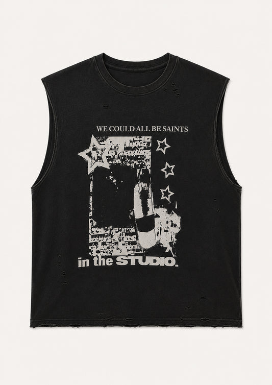 Studio Saints Sleeveless Tee - Black