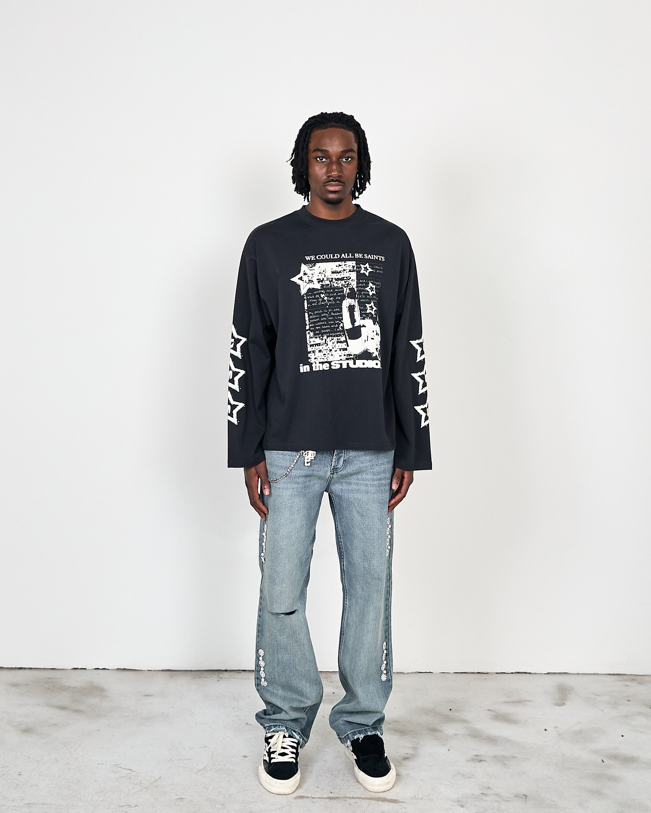 L/S Studio Saints Tee - Black