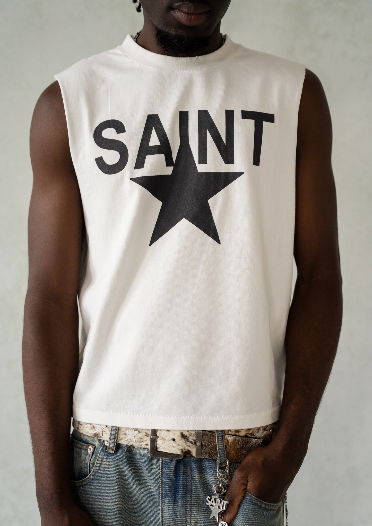 Saint Star Sleeveless Tee - Ivory