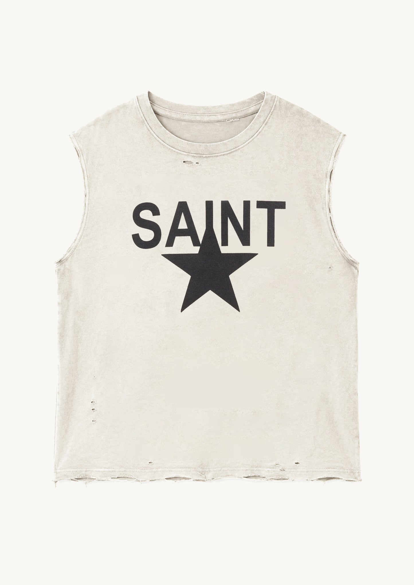 Saint Star Sleeveless Tee - Ivory