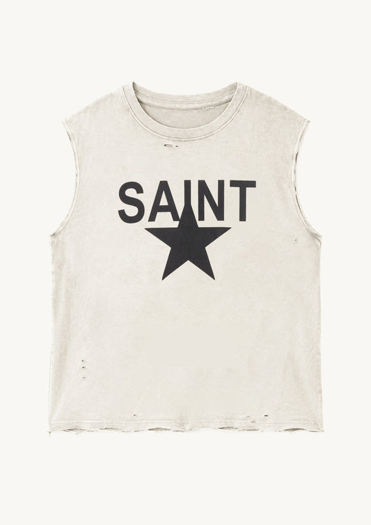 Saint Star Sleeveless Tee - Ivory